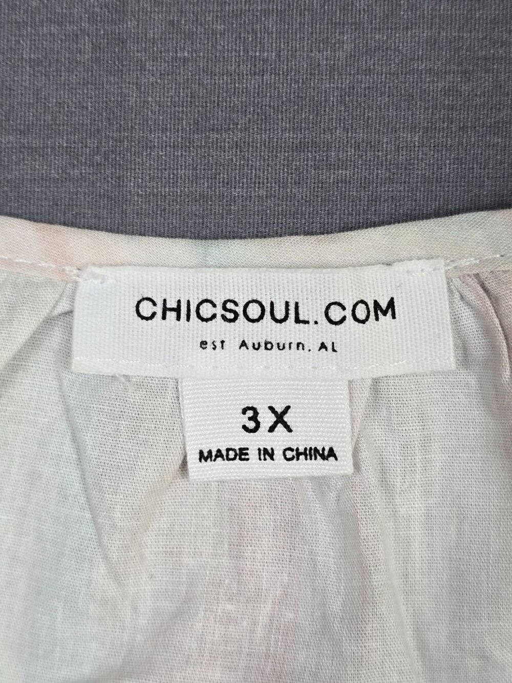 Chic Soul Pastel Abstract Print Ruffle Hem Dress Snap Front & Elastic Waist 3X - Picture 2 of 5